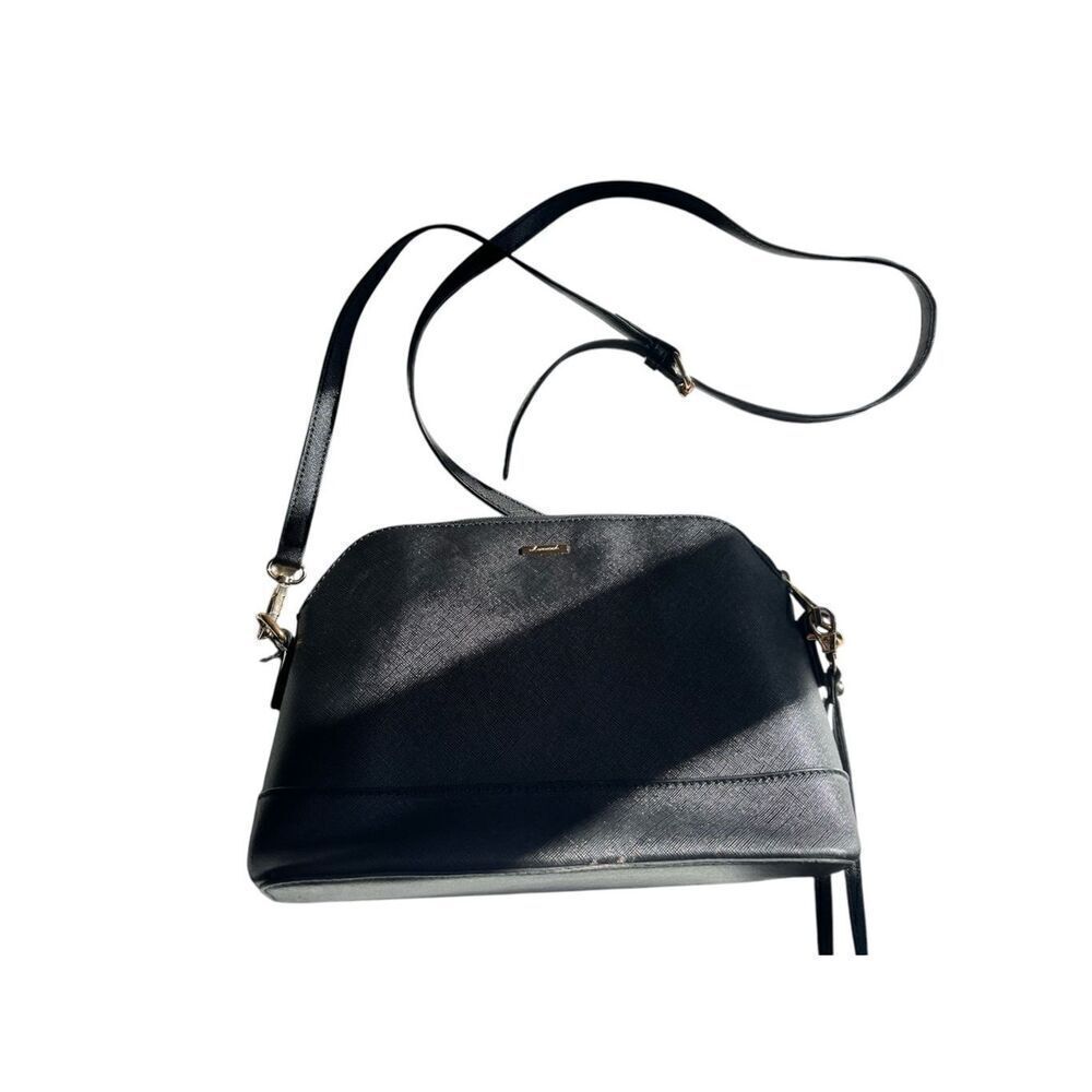 Black Faux Leather Purse